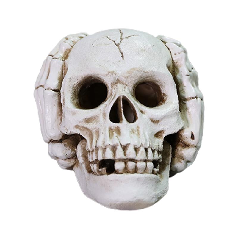 SHUILV Halloween Decoration LED Resin Skull for Halloween Bar Table Decorations Haunted House Ornament Skull Eyes Flash Party Decoration SHUILV Halloween Decoration LED Resin Skull for Halloween Bar Table Decorations Haunted House Ornament Skull Eyes Flash Party Decoration