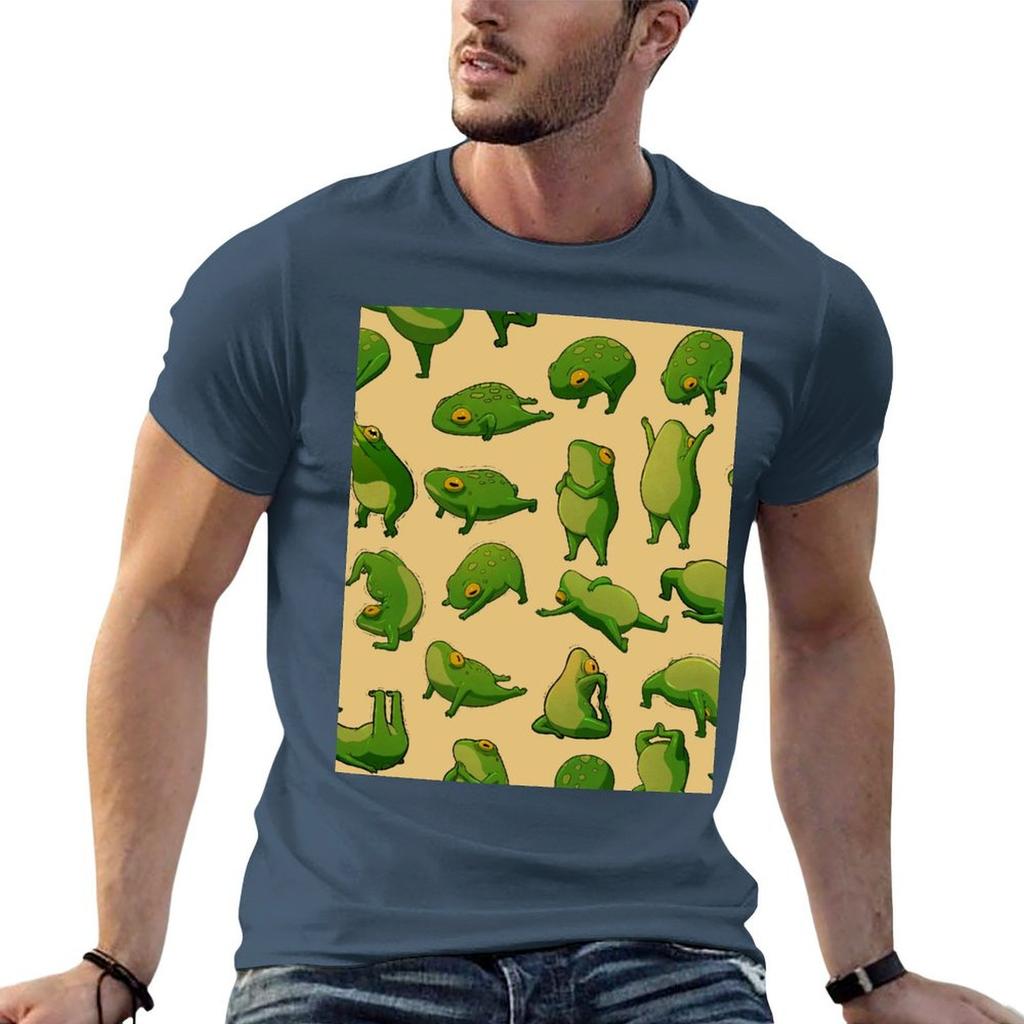Yoga Frogs Poster No Text TShirt Durable Work Wear TShirt
