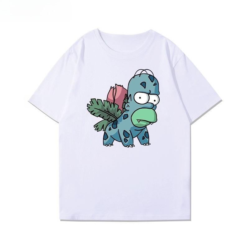 Miniso 2025 New Pokémon Joint Print Women Men Fashion Shortsleeved Tshirt Cotton Comfortable Loose Casual Hotselling Top