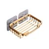 High Quality New Soap Dishes Bath Shower Strong Suction Tray Wall-mounted Aluminum Bathroom Dispensers Drain Hotel Metal