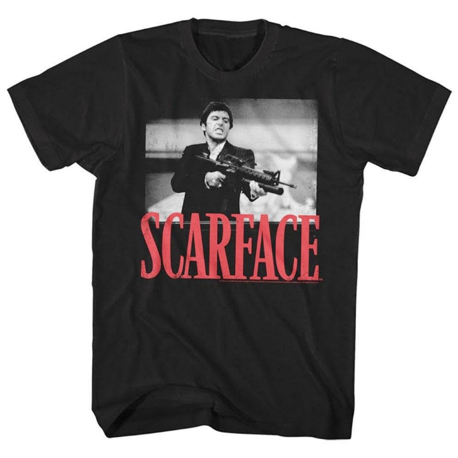 

Футболка з фільму Scarface Тоні Монтана Великі Гармати Маленький Друг Чоловіча Футболка Модний Чоловічий Одяг Пачіно Гангстерський Фільм Графічні Футболки XXXXXL