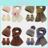Acrylic Knit Hat Scarf Gloves Threepiece Set For Autumn Stylish Winter Wear