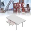 1: 12   Desk Wooden Modern  Ature Table   Writing Desk Toy Furniture Decoration
