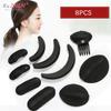 1/2/3/8Pc Black Bump It Up Volume Reusable Hair Fluffy Sponge Hair Base Styling Insert Tool Hair Puff Sponge Clip Hair Bun Maker