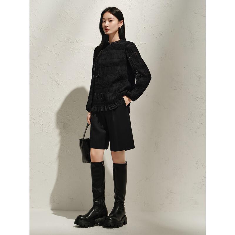 

Элегантный топ с оборками и длинными рукавами Anna Kou XL