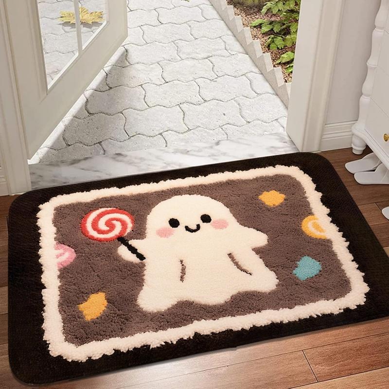 Witch Character Pattern, Entrance Mat, Non Slip Foot Mat, Shower Room, Small Carpet, Bedroom Absorbent Foot Mat Machine Washable