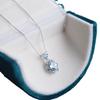 Collana in Argento Sterling S925 con Acquamarina per Donna - Moda Estiva, Catena Clavicolare di Lusso Leggero, Design di Nicchia, 2021