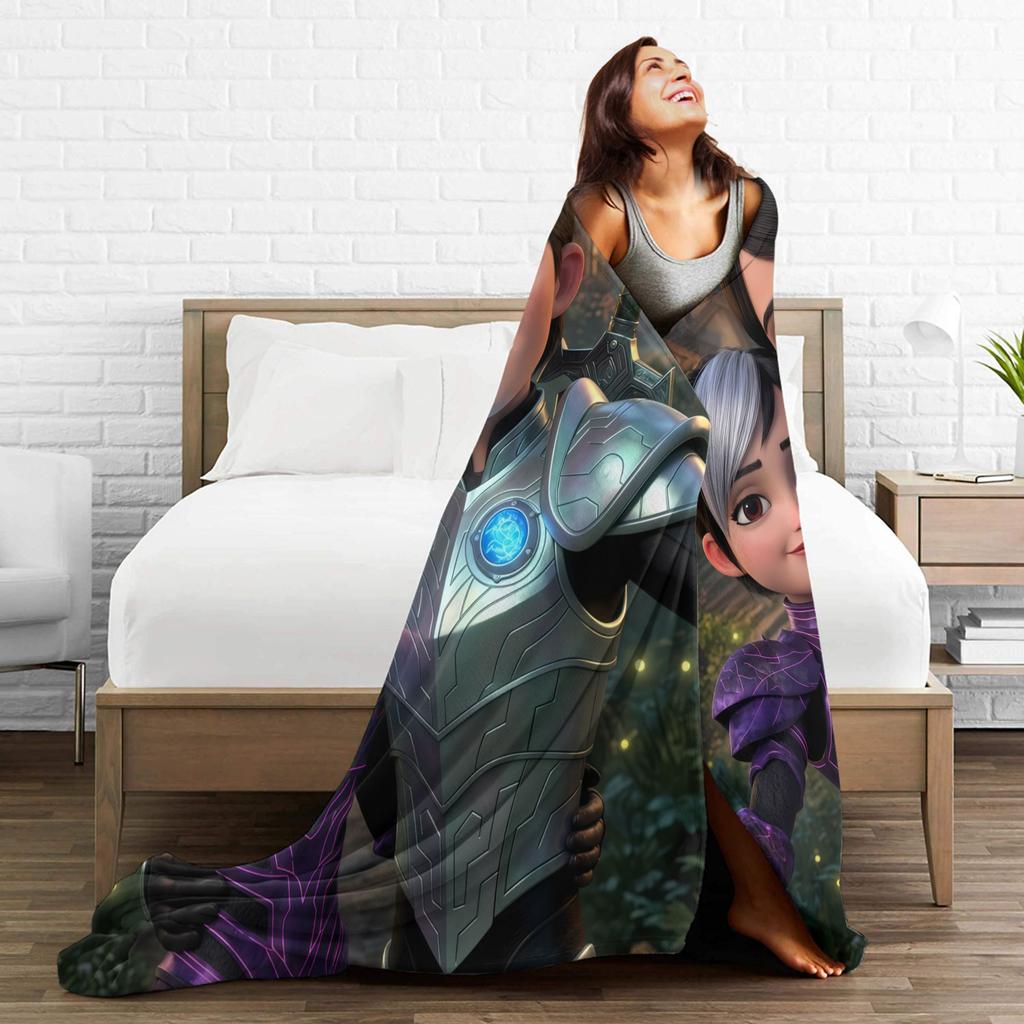 Trollhunters Tales Of Arcadia Blanket Airplane Travel Flannel Throw Blanket For Bedroom Soft Warm Quality Bedspread Gift Idea
