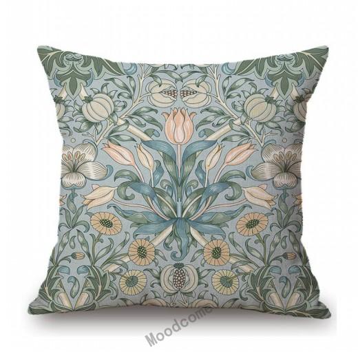 British Art Uk Artist William Morris Flower Pattern Floral Design Elegant Home Decorative Sofa Throw Pillow Case Cushion Cover