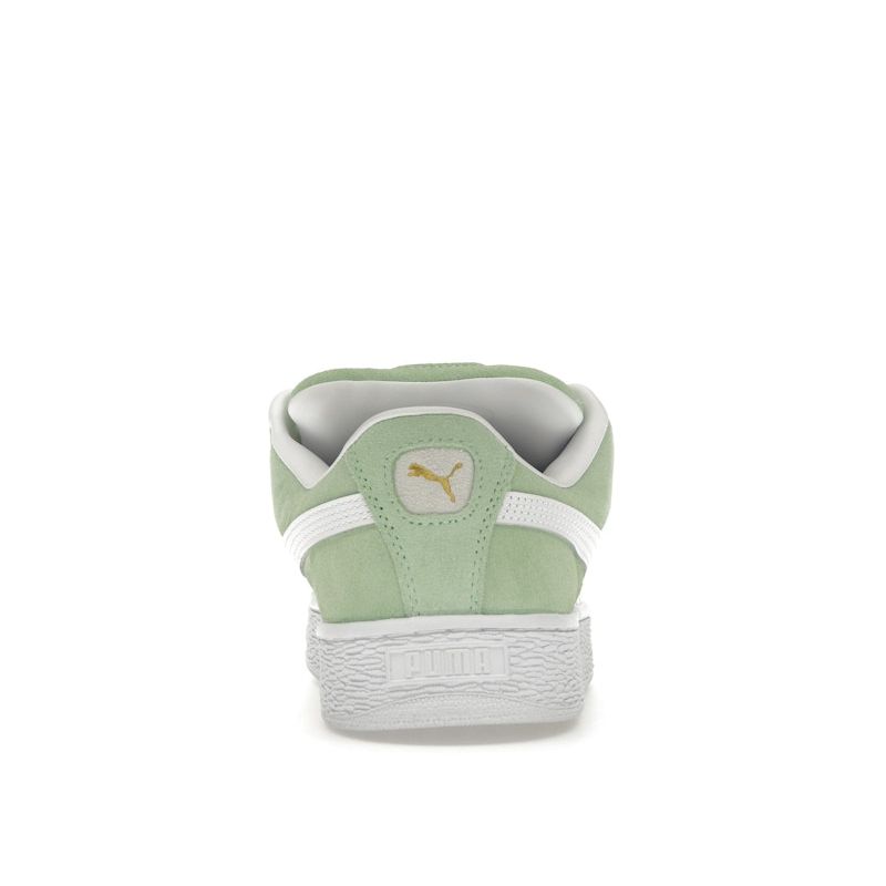 Puma Suede XL Pure Green Men Sneakers White 395205-07