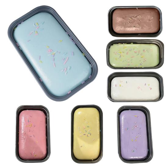 Weiches langsam aufsteigendes Kuchen-Quetschspielzeug Realistisches Taro-Creme-Dessert Fidget zur Stressbewältigung Tragbares Dekompressions-Gadget für Kinder Erwachsene Sensorisches Spielzeug