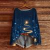 Women's Christmas Print Lightweight Sweater, Casual Long Sleeve Knit Pullover for Holiday