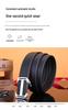 Men's Automatic Buckle Stainless Steel Belt, Genuine Leather Cowhide, Youth Versatile Casual Design