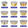 Lygil Round Gold Foil Disposable Food Containers