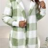 V 97291 Oversized Knit Plaid Cardigan