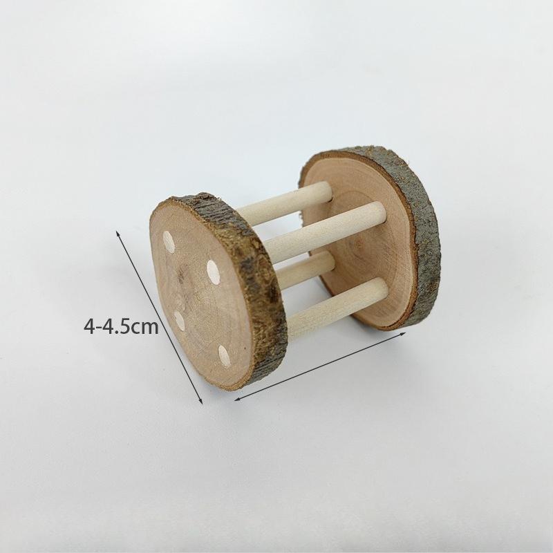 

Hamster Toys, Golden Thread Bear, Rabbit Teething Supplies, Apple Wood, Grass Ball, Bell Roller, Hamster Landscaping, Gnawing Bells Apple wood small roller