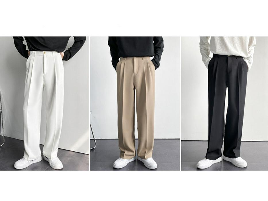 Men's Korean Wide-Leg Casual Mopping Trousers - Spring & Autumn Collection