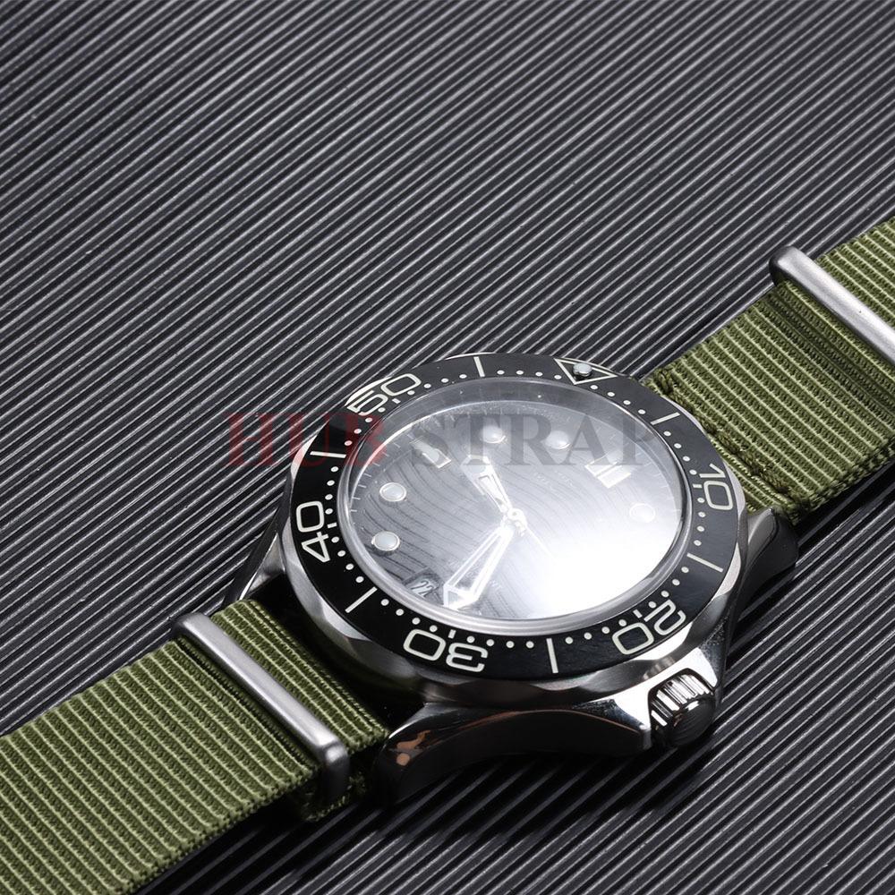 Nylon Ribbed Strap 20mm Watch Band for Seiko Watch Band for Samsung Watch Strap Nylon Buckle Replace Bracelet Watch Accessories