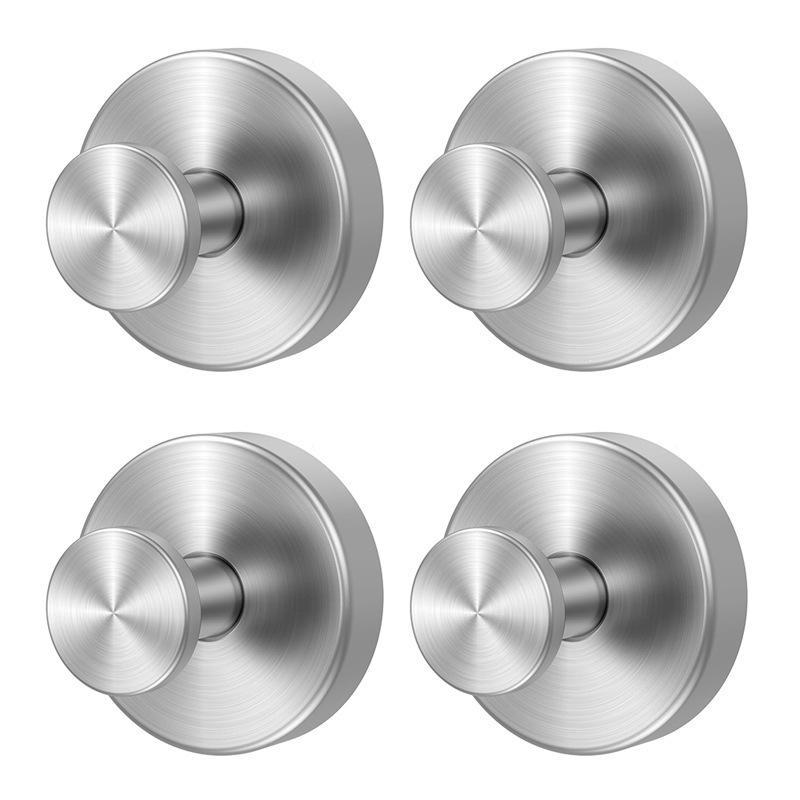 1/2/4PCS Heavy Duty Vacuum Suction Hooks No Drill Seamless Stainless Steel for Entryway Door Coat Hat Key Hanging