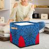 Storage Bin Closet Organizer Bins with Handles, Blue Spider Web Decorative Collapsible Cube Storage Baskets for Nursery Shelf, Clothes, Toy, Towel,
