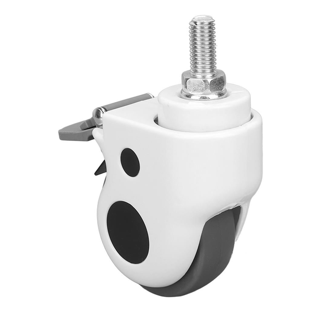 Swivel Casters Wheels Heavy Duty Brake TPR Nylon 154 Lbs 3 Inch Less Noise Medical Table Casters Wheels for Desk