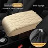 PU Leather Car Armrest Mat Center Console Arm Rest Protection Cushion Auto Armrests Storage Box Cover Pad Wave Embroider