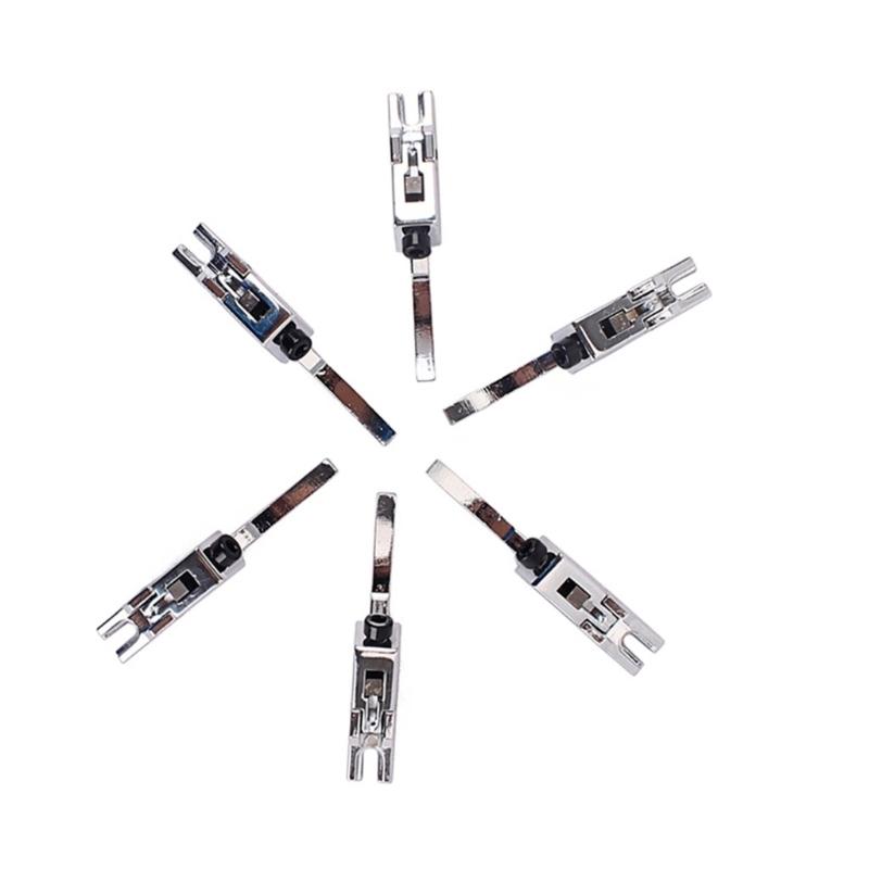 6Pcs Metal Guitar Bridge Saddles with Wrench Double Locking Systyem Tremolo Bridge For Enhanced Tone Stability Enduring