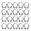 20Pcs Metal C Shaped Buckle Ring Clasp Clothes Garment Collar Hooks Hats Decorative Rings Shoes Hardware 2 Iron Balls