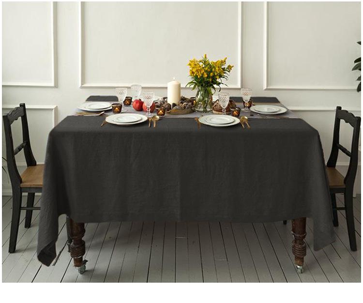 Natural Fabric Tablecloth,100% Pure Linen Solid Color Table Cover,For Kitchen Dining Room Party Holiday Tabletop Decoration
