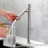 304 Stainless Steel Sink Kitchen Faucet Mixer Water Cold Hot Taps Single Handle 360 Rotation Ceramic Valve Folding