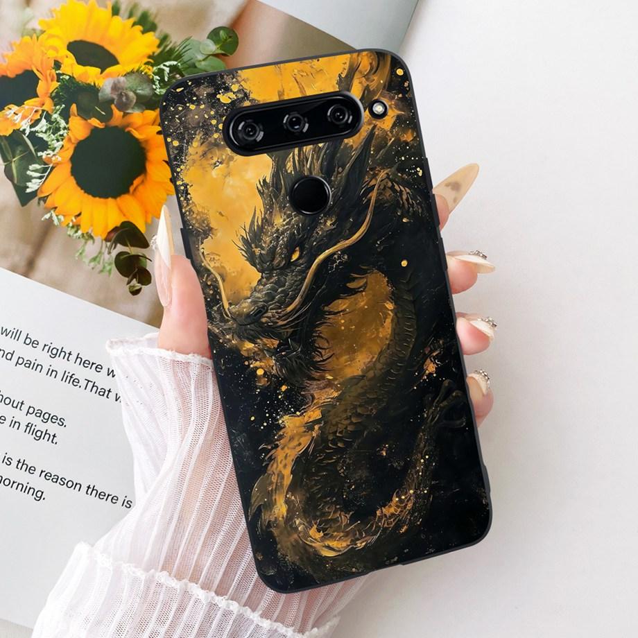 Für LG V40 V50s V35 ThinQ LG V8X ThinQ V30 2017 Handyhülle Weicher TPU-Stoßfänger Rückseite Coole Cartoon-Luxus-Schmetterlingsblume Funda