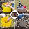 Folding Bucket, Footbath, 10 Liters, Brown, Waterproof / Dimensions: 25cm Diameter X 20cm Height, 200g / Use: Outdoor Folding Bucket, Footbath, Foldin
