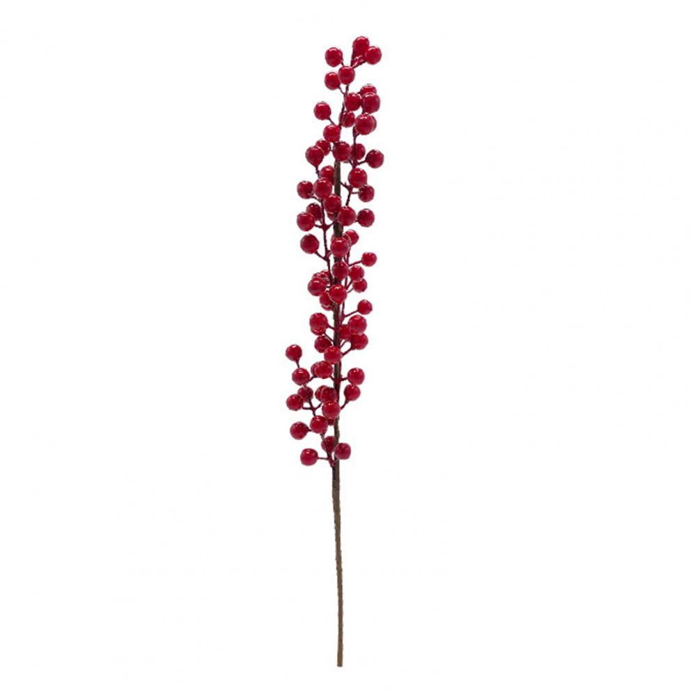 Artificial Red Berry Pick Christmas Holly Berries Stem Faux Plants Foam Berries Branch Xmas Holiday Wedding Party Home Decor