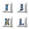 Polyester Pillowcase Tropical Plant Parrot Bird 26 English Letters Home Cushion Cover Bedside Cushion Cover