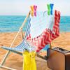 Storage Bag Included, 4/8 Pcs Large Beach Towel Clips for Beach/Pool/Cruise Chairs, Heavy-Duty, Clothes Pins, Windproof