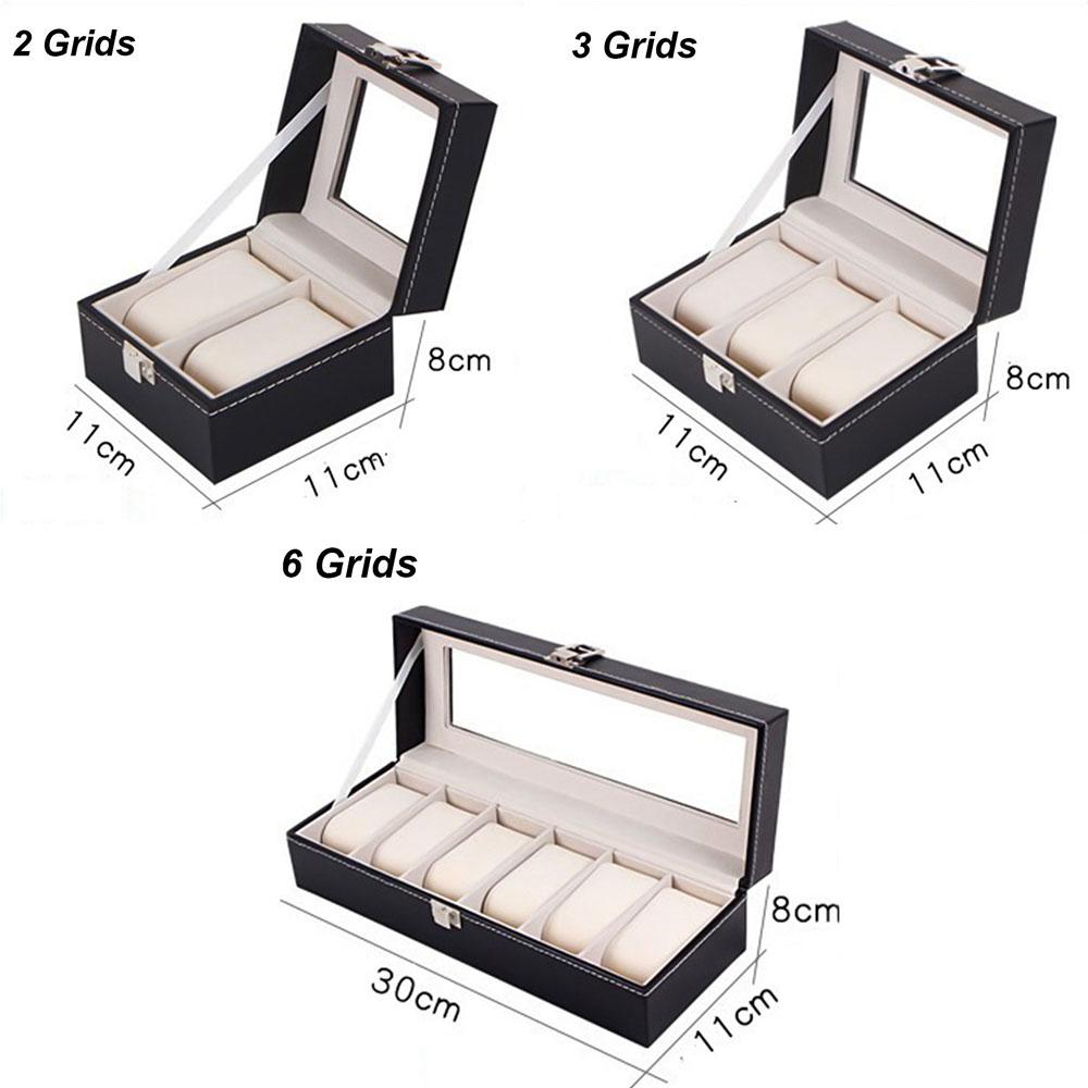 Delesys 2/3/6 Slots Pu Leather Watch Box Watch Storage Box Watch Display Box Home Display Box Exquisite Simple Gift Box