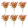 2/3/4/5/6/12Pcs Fall Artificial Flower 7 Fork UV Resistant Fake Flower Home Wedding Party Table Centerpiece Indoor Outdoor Faux Bloom Decoration