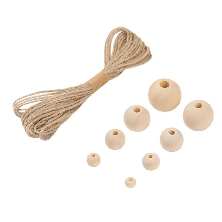 Set of 485 Mixed Size Beads Set for DIY Jewelry Projects Wood Beads Decorations