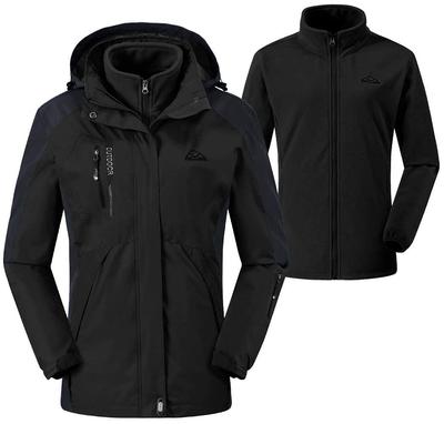 [Gopune] Women's Outdoor Jacket, Fleece Lining, Mountain Parka, Windbreaker, Outerwear, 3in1 Coat, Climbing Clothes, Mountain Girl, Thermal Wear,