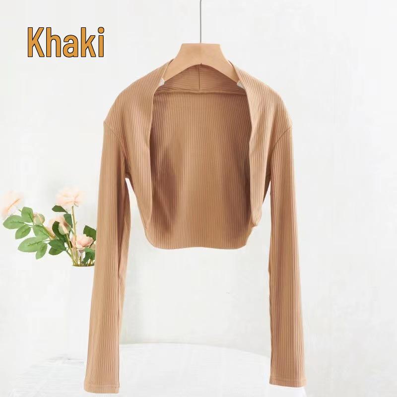 Women's Snowfall Style Cardigan: Lightweight Spring & Autumn Shawl, Cropped Air-Conditioned Jacket, Ballet Dance Camisole.