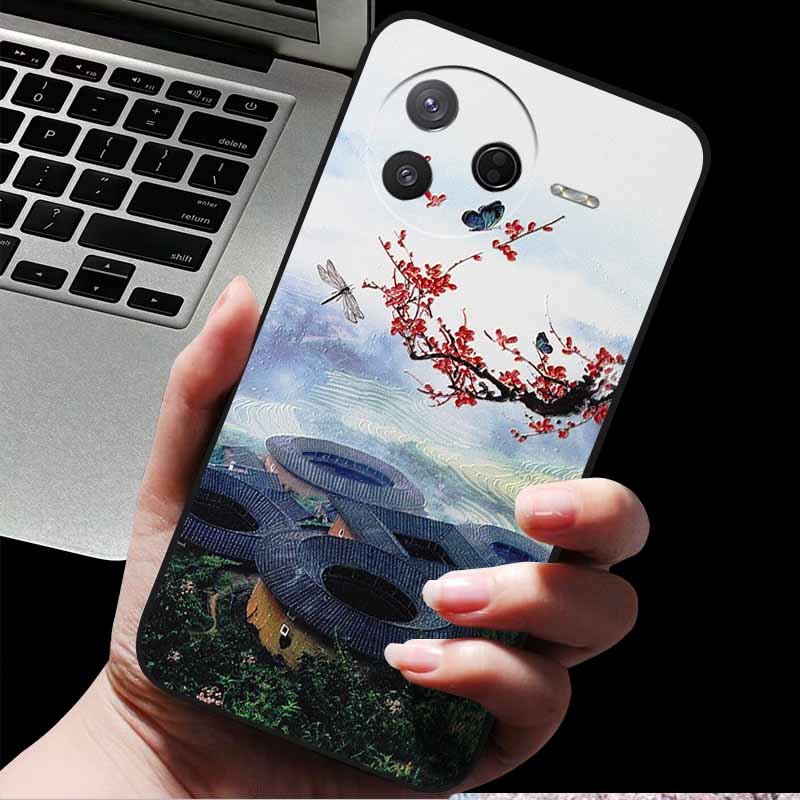 For Xiaomi Poco F7 Pro/ Poco F7 Ultra 3D Relief Embossed Retro Silicone Back Cover Case for Poco F7 Pro 5G Emboss Funda F7 Ultra
