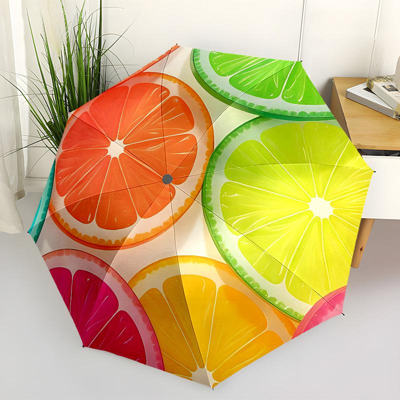 1pc Citrus Slices Automatic Open/Close Umbrella, Formal Events - Ideal Gift for Family or Friends, Outdoor Accessory Yy251211226