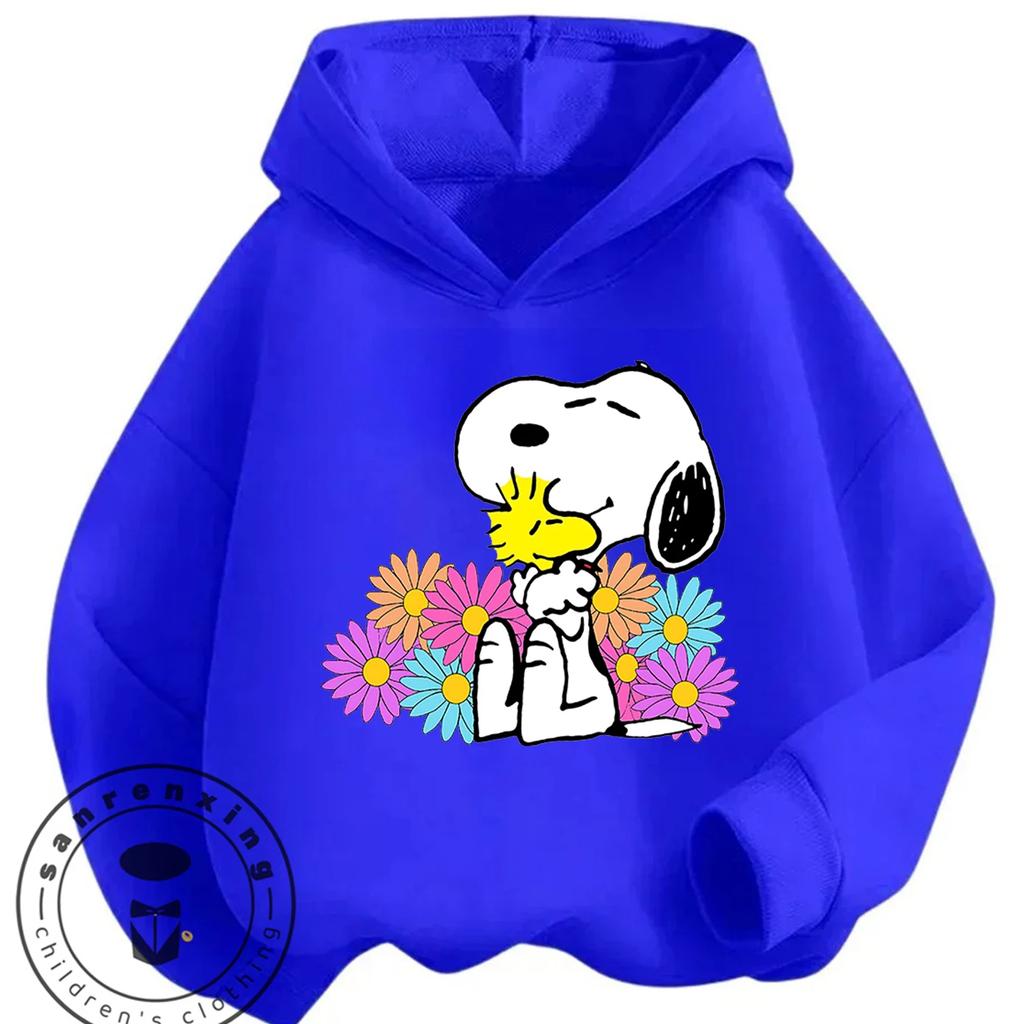 Soft Casual Hooded Sweatshirt Cute Cartoon Winter Trendy Kids Hoodie Snoopy 3 14 Years