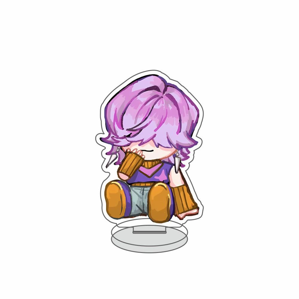 

Милая акриловая подставка с девушками-охотницами на демонов Зои, Люми и Мирой, высококачественное декоративное изделие, идеальное украшение для рабочего стола.