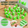 1 Set Clay Pottery Alphabet Stamp A To Z Capital Lowercase Letters Numbers Symbols DIY Embossing Polymer Clay Stamp Tools