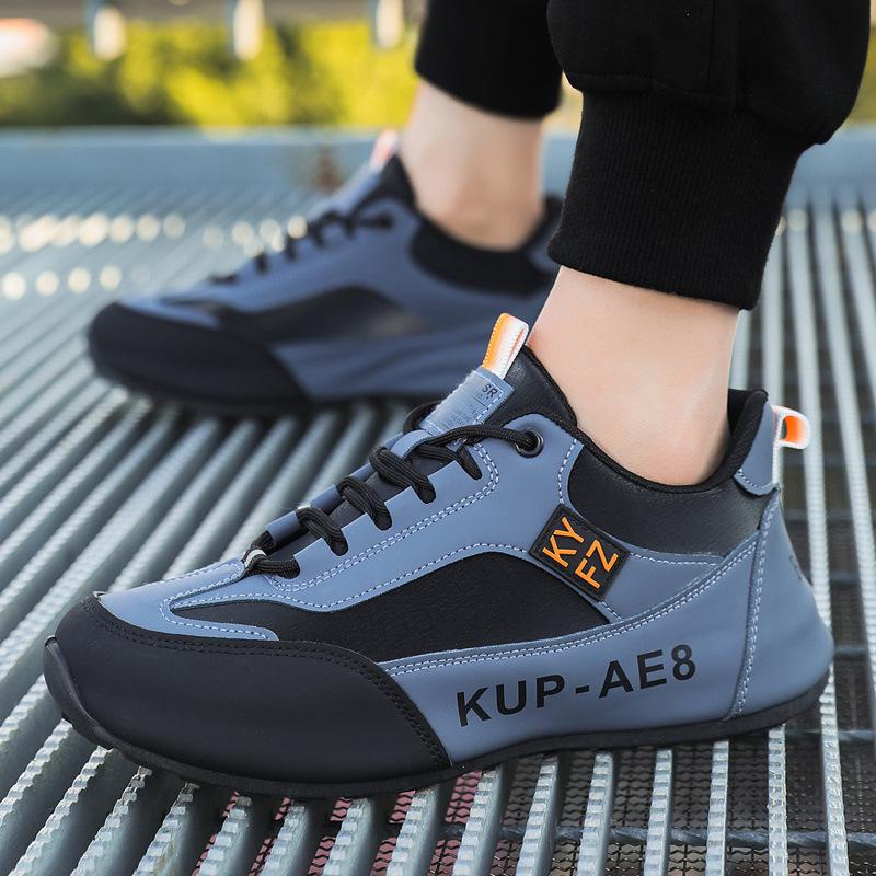Spring 2025 Men's Leather Waterproof Casual Sports Shoes - Soft, Lightweight, Height Boost, Dad Style