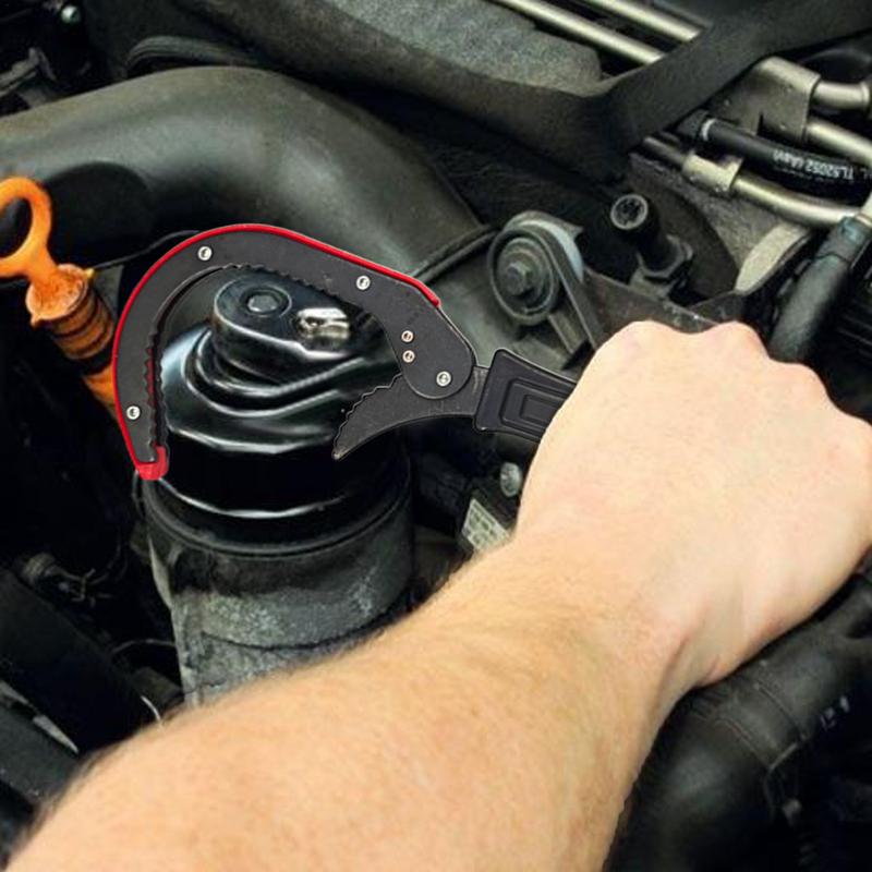 Ölfilterschlüssel, langer Griff, breite Backenöffnung, Motorrad-Ölfilterschlüssel, ergonomisches, rutschfestes Ölfilterwerkzeug zum einfachen Entfernen