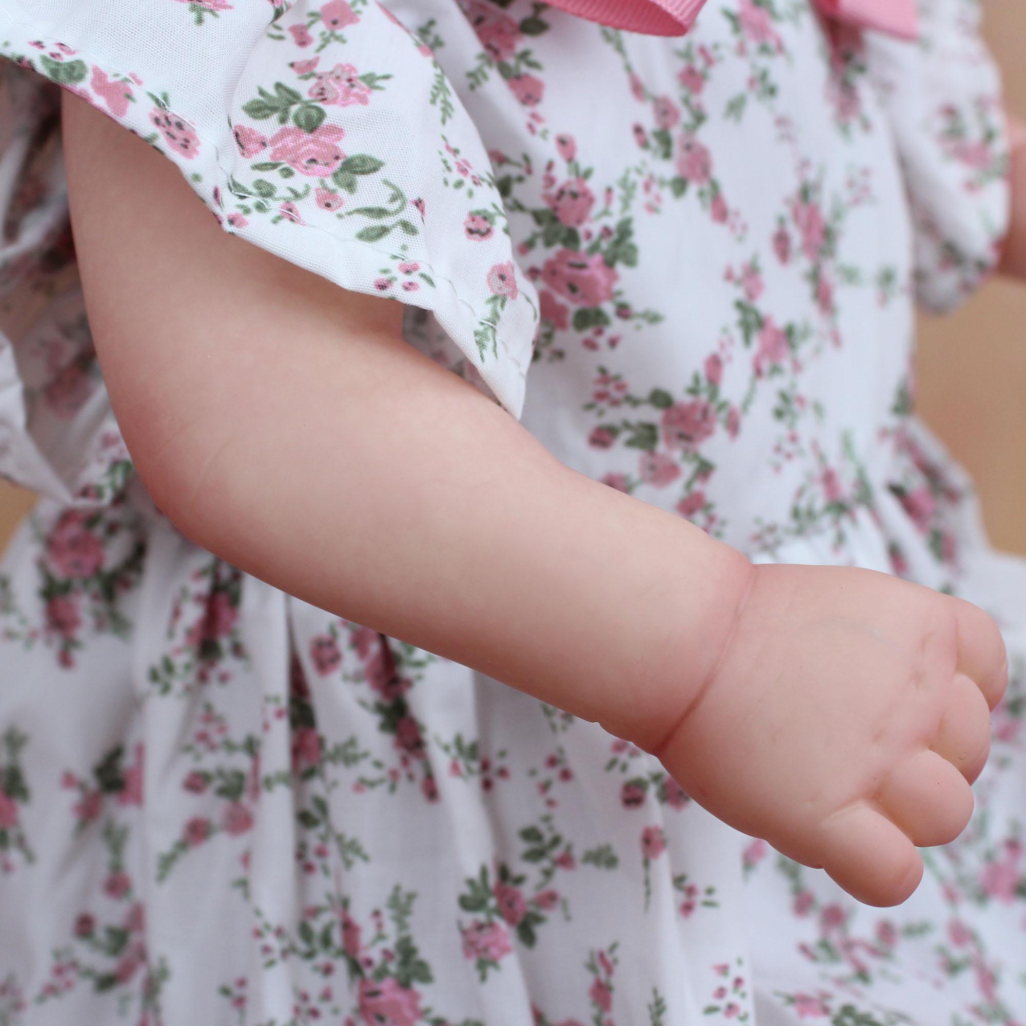 50 см 3D мраморная текстура кожи с видимыми венами мягкая силиконовая кукла реборн — фото 5