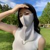 Ice Silk Sun Protection Mask with Eye Corner Guard - UV Blocking, Breathable, Seamless Design