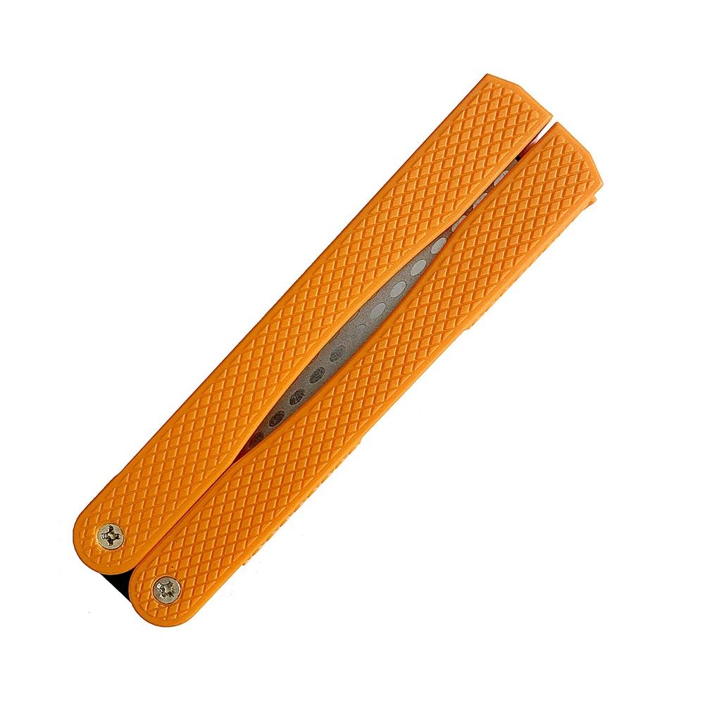 1pc Professional Kitchen Knife Sharpener Portable Double Side Grindstone Tungsten & Diamond Ceramic Sharpening Stone Sharpener
